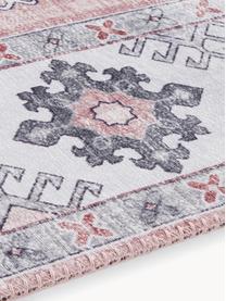 Vloerkleed Gratia met ornament patroon, 100% polyester, Roze- en grijstinten, B 160 x L 230 cm (maat M)