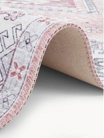 Vloerkleed Gratia met ornament patroon, 100% polyester, Roze- en grijstinten, B 160 x L 230 cm (maat M)