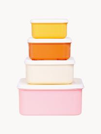 Set de fiambreras infantiles Rainbows, 4 uds., Plástico, sin BPA ni sustancias ftalatadas, apto para uso alimentario, homologado por la LFGB, Amarillo claro, rosa pálido, multicolor, Set de diferentes tamaños