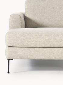 Ecksofa Cucita (3-Sitzer), Bezug: Webstoff (100% Polyester), Gestell: Massives Kiefernholz, Webstoff Hellbeige, B 262 x T 163 cm, Eckteil links