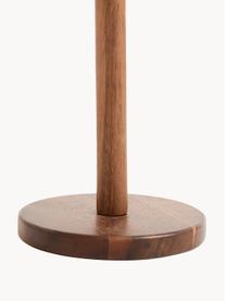 Küchenrollenhalter Woody, Schlaufe: Kunstleder, Dunkles Holz, Ø 15 x H 37 cm