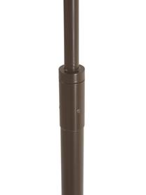 Große Bogenlampe Niels, Lampenfuß: Metall, pulverbeschichtet, Lampenschirm: Leinen, Beige, Dunkelbraun, H 218 cm