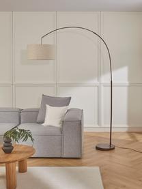 Grand lampadaire arc Niels, Beige, brun foncé, haut. 218 cm