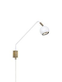 Nastaviteľná nástenná lampa Coco, Biela, odtiene zlatej, H 33 x V 33 cm