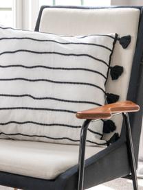 Poszewka na poduszkę z chwostami Blanket, Bawełna, Czarny, biały, S 50 x D 50 cm