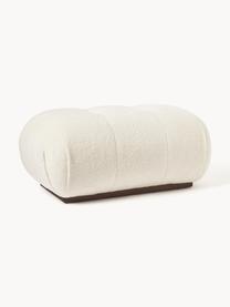 Teddy-Hocker Stanley, Bezug: 100 % Polyester Der hochw, Gestell: Massives Eschenholz, Schi, Teddy Off White, B 76 x T 50 cm