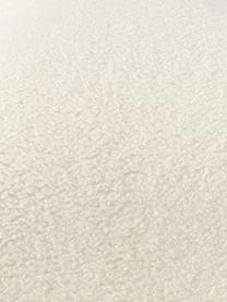 Pouf en tissu peluche Stanley, Peluche blanc cassé, larg. 76 x prof. 50 cm