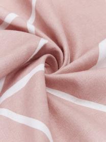Poszewka na poduszkę z flaneli Yule, 2 szt., Blady różowy, biały, S 40 x D 80 cm