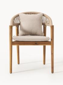Chaises de jardin en bois d'acacia Malmö, 2 pièces, Beige clair, beige, bois d'acacia, larg. 60 x prof. 58 cm