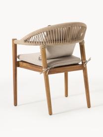 Chaises de jardin en bois d'acacia Marc, 2 pièces, Beige clair, beige, bois d'acacia, larg. 60 x prof. 58 cm