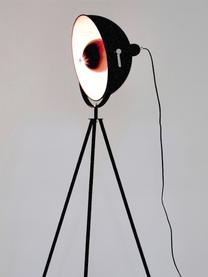 Tripod vloerlamp Captain in industrieel design, Decoratie: metaal, Lampvoet: gepoedercoat metaal, Zwart, Ø 39 x H 145 cm