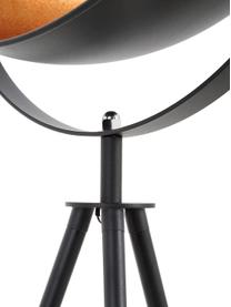 Tripod vloerlamp Captain in industrieel design, Decoratie: metaal, Lampvoet: gepoedercoat metaal, Zwart, Ø 39 x H 145 cm