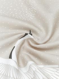 Funda de almohada de satén Yuma, Beige, 45 x 110 cm