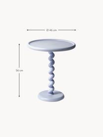 Kulatý odkládací stolek Twister, Hliník s práškovým nástřikem, Levandulová, Ø 46 cm, V 56 cm