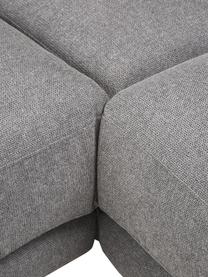 Modulares Ecksofa Jasmin, Bezug: 85% Polyester, 15% Nylon , Gestell: Massives Fichtenholz FSC-, Füße: Kunststoff, Webstoff Grau, B 306 x H 84 cm