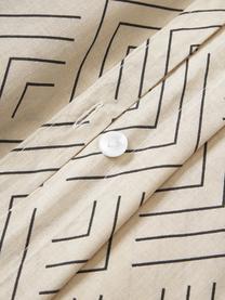 Baumwoll-Bettdeckenbezug Milano mit grafischem Muster, Webart: Renforcé Fadendichte 144 , Beige, B 200 x L 200 cm