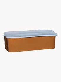 Handgemaakte Organizer Amare, Steenpoeder, Oker, lichtblauw, B 23 x H 8 cm