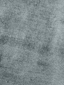 Runder Viskoseteppich Jane, handgewebt, Flor: 100 % Viskose, Graublau, Ø 115 cm (Größe S)