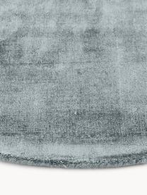 Tappeto rotondo in viscosa taftato a mano Jane, Retro: 100% cotone, Grigio blu, Ø 150 cm (taglia M)