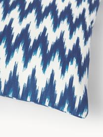 Housse de coussin de jardin motif ikat Maillot, 100 % acrylique

Le matériau est certifié STANDARD 100 OEKO-TEX®, 2016OK0494, Tons bleus, larg. 40 x long. 40 cm