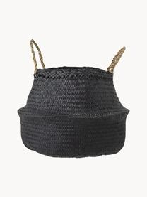 Panier de rangement jonc de mer Floria, Jonc de mer, Noir, Ø 35 x haut. 39 cm