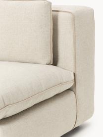 Modulares XL-Ecksofa Felix mit Hocker, Bezug: 100 % Polyester Der strap, Gestell: Massives Kiefern- und Fic, Webstoff Hellbeige, B 300 x T 250 cm