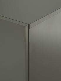 Modern dressoir Anders met 4 deuren in grijs, Frame: gelakt MDF, Poten: gepoedercoat metaal, Grijs, 200 x 79 cm