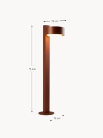 Lampa podłogowa LED ze szkła dmuchanego z funkcją przyciemniania Plaff-On!, Stelaż: aluminium powlekane, Biały, terakota, S 16 x W 76 cm