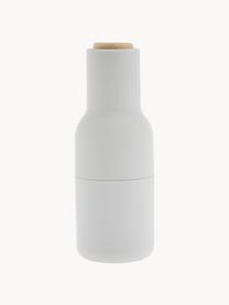 Designer zout & pepermolen Bottle Grinder met beukenhouten deksel, set van 2, Deksel: hout, Antraciet, wit, hout, Ø 8 x H 21 cm