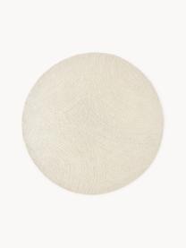 Tapis rond à poils ras tufté main, en matériaux recyclés Eleni, Beige, Ø 150 cm (taille M)