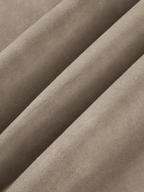 Housse de coussin en cuir avec franges Amaia, 100 % cuir, Beige, larg. 30 x long. 50 cm