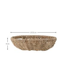 Panier de rangement fibre naturelle Thit, Jonc de mer, Beige, Ø 32 x haut. 9 cm