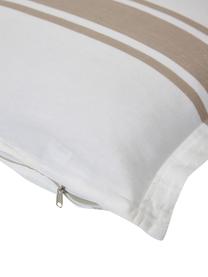 Poszewka na poduszkę z bawełny i lnu Almo, 60% bawełna, 40% len, Złamana biel, beżowy, S 50 x D 50 cm