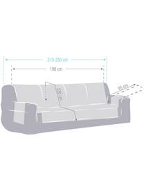Narzuta na sofę Levante, 65% bawełna, 35% poliester, Beżowy, S 190 x D 220 cm