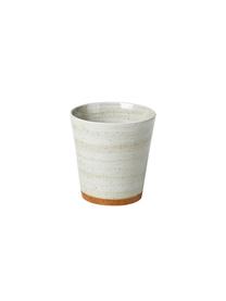 Tasse à expresso en grès Grød, 2 pièces, Grès cérame, Blanc crème, brun, Ø 8 x haut. 8 cm