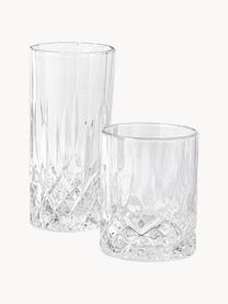 Gläser-Set George mit Kristallrelief, 8er-Set, Glas, Transparent, Set mit verschiedenen Größen