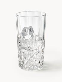 Glazen George met kristalreliëf, set van 8, Transparant, Set met verschillende formaten