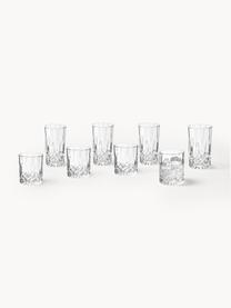 Glazen George met kristalreliëf, set van 8, Glas, Transparant, Set met verschillende formaten