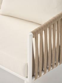 Salotto da giardino Malo 4 pezzi, Rivestimento: 100% poliestere Con 20.00, Struttura: alluminio verniciato a po, Struttura: alluminio verniciato a po, Bianco latte, beige chiaro, Set in varie misure