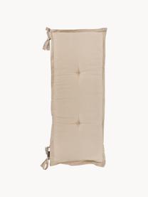 Effen bankkussen Panama, 2 stuks, Bekleding: 50% katoen, 45% polyester, Beige, B 48 x L 120 cm