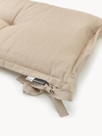 Einfarbige Bankauflage Panama, Bezug: 50 % Baumwolle, 45 % Poly, Beige, B 48 x L 120 cm