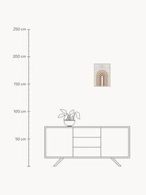 Gerahmter Digitaldruck Upside Curves, Bild: Digitaldruck auf Papier, Rahmen: Holz, Mitteldichte Holzfa, Front: Glas, Beige- und Brauntöne, B 32 x H 42 cm