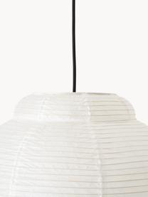 Lámpara de techo de papel de arroz Paper, Pantalla: papel de arroz, Cable: cubierto en tela, Blanco, Ø 40 x Al 34 cm