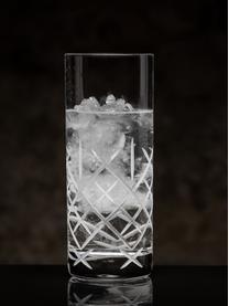 Vasos highball con relives Club, 6 uds., Cristal, Transparente, Ø 7 x Al 17 cm, 405 ml