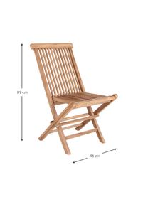 Silla de madera Dining, Madera de teca, Beige, An 46 x F 62 cm