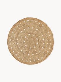 Tapis rond en jute Shyam, 100 % jute, Brun, Ø 150 cm (taille M)