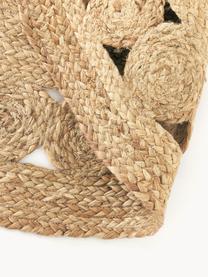 Runder Jute-Teppich Shyam, handgefertigt, 100 % Jute, Braun, Ø 150 cm (Größe M)