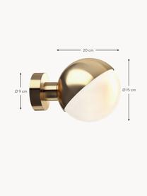 Mundgeblasene Wandleuchte VL Studio, Messing, B 20 x H 15 cm