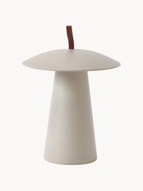 Mobile Dimmbare Aussentischlampe Ara To-Go, Griff: Kunstleder, Beige, Ø 20 x H 29 cm