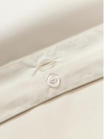 Housse de couette en percale de coton Ciana, Blanc crème, larg. 200 x long. 200 cm